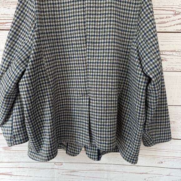 Lands' End Women's Houndstooth Fleece Blazer Jacket Size 2X - Picture 14 of 16